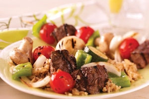 Steak and Vegetable Kabobs