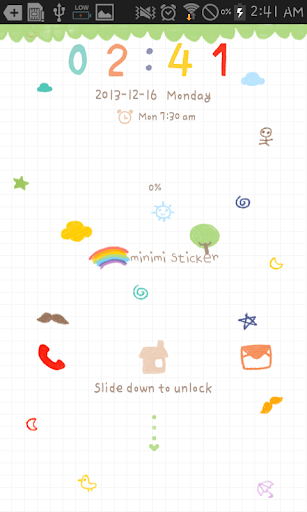 Mini-Me sticky go locker theme