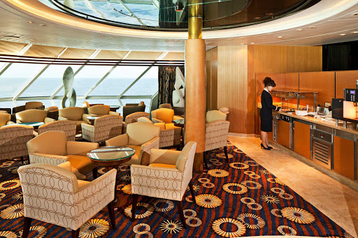 Rhapsody-of-the-Seas-Diamond-Club - Access to Rhapsody of the Seas' Diamond Club is reserved for Diamond-and-above level Crown & Anchor Society members.