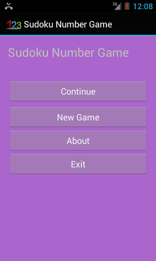 SUDOKU NUMBER GAME