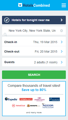 HotelsCombined - Hotel Search