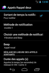 Capture d'ecran de l'application Android NotificationAirtime Two