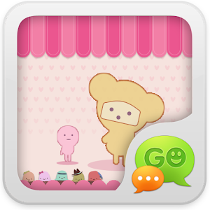 GO SMS Pro Pink Sweet theme Free Apk v1.1