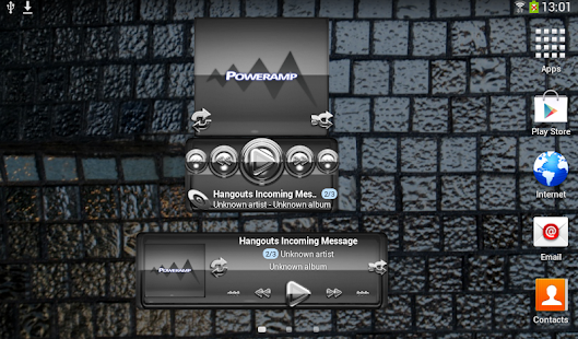 Free Poweramp widget Silver Glas APK