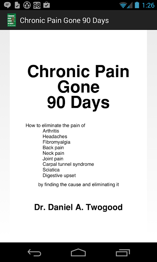 Android application Chronic Pain Gone In 90 Days screenshort