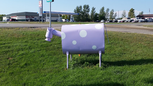 The Purple Cow Sculpture