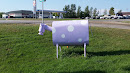 The Purple Cow Sculpture