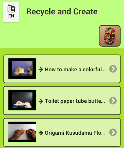 Recycle and Create.