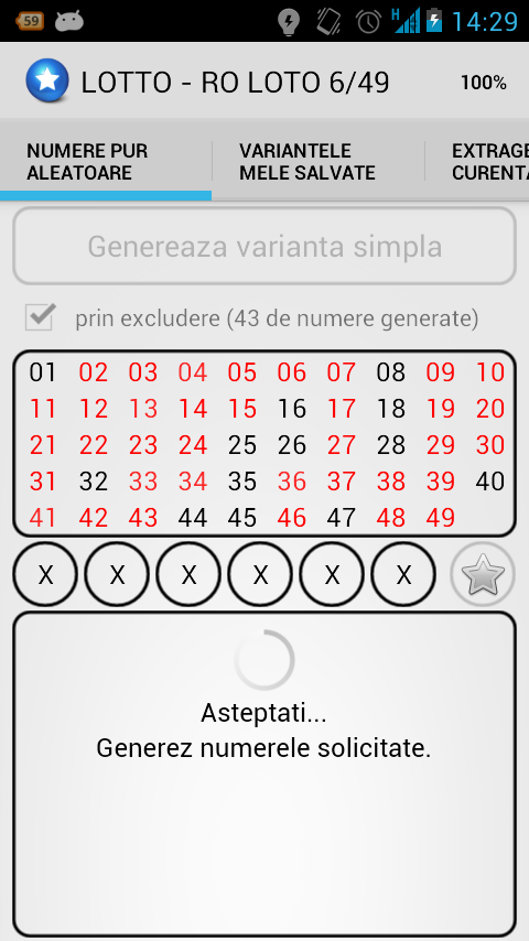RO LOTO 6/49 - 100 variante Screen 2
