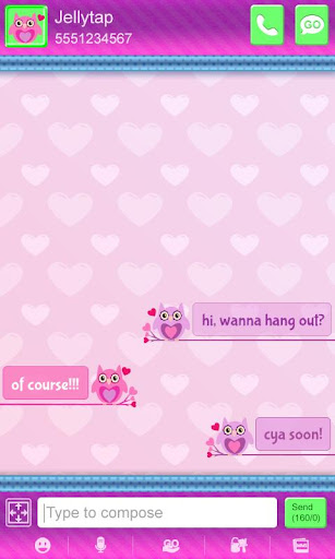 免費下載個人化APP|Owls in Love Purple SMS Theme♥ app開箱文|APP開箱王