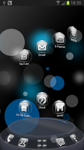 Glass Next Launcher 3D Theme