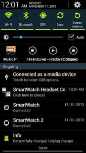 Music Control for SmartWatch 2 (android)