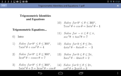 Trig Equations & Identities Screenshots 3