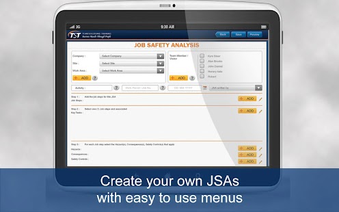 Free Job Safety Analysis - Tablet APK for Android