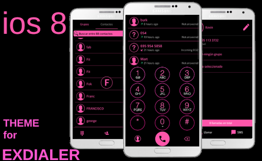 ExDialer Theme IOS 8 BLACKPINK