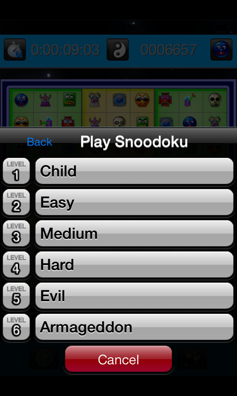 Snoodoku Screen 3