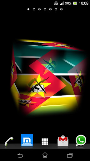 3D Mozambique Cube Flag LWP