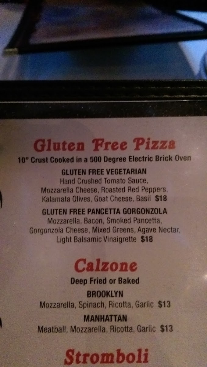 Gluten-Free at Pizza Rock