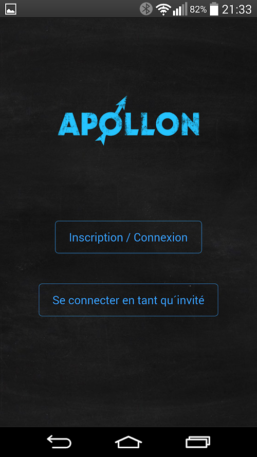 Android application Programme Apollon screenshort