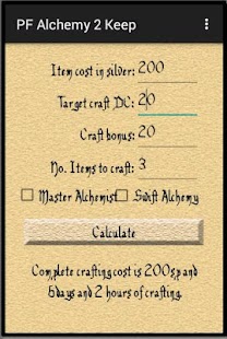 PF Alchemy2Keep Calculator Screenshots 1