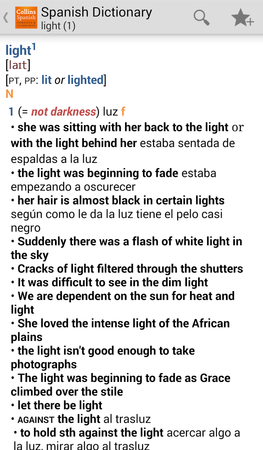Collins Spanish Complete Screen 2