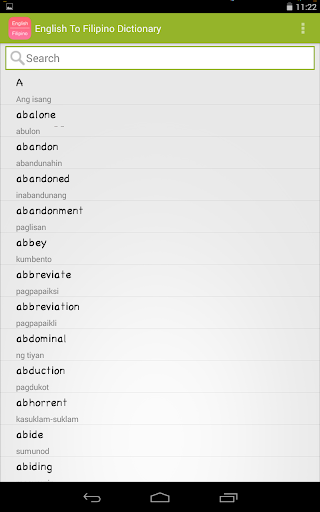 【免費書籍App】English to Filipino Dictionary-APP點子