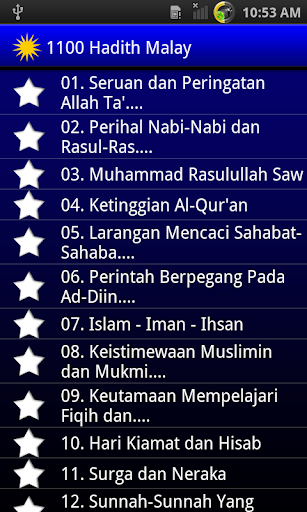 1100 Hadis Terpilih Malay