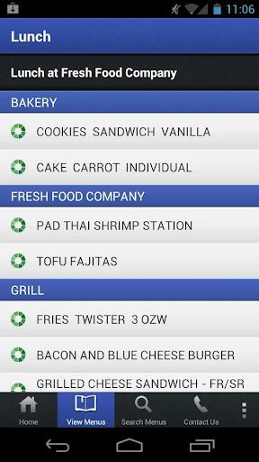 CampusDish Menus