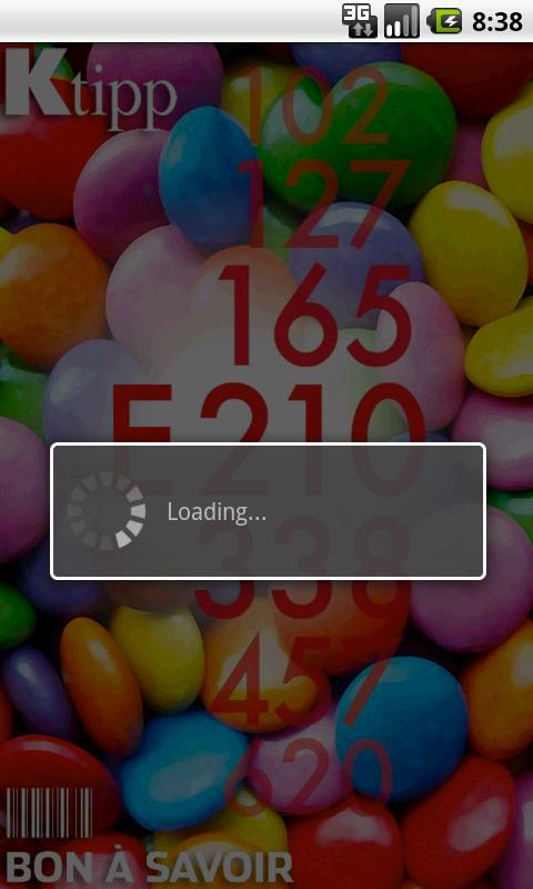 Android application E Numbers screenshort