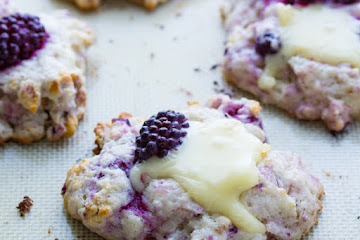 Blackberry Scones with Walnuts &amp; Brie