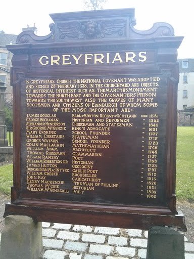 Greyfriars Church Information Board 