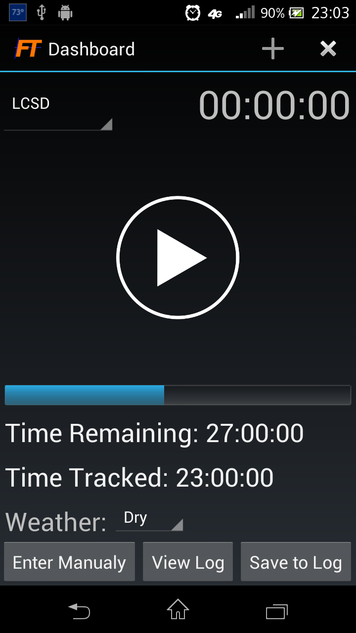Android application Fast Track Driving Log screenshort