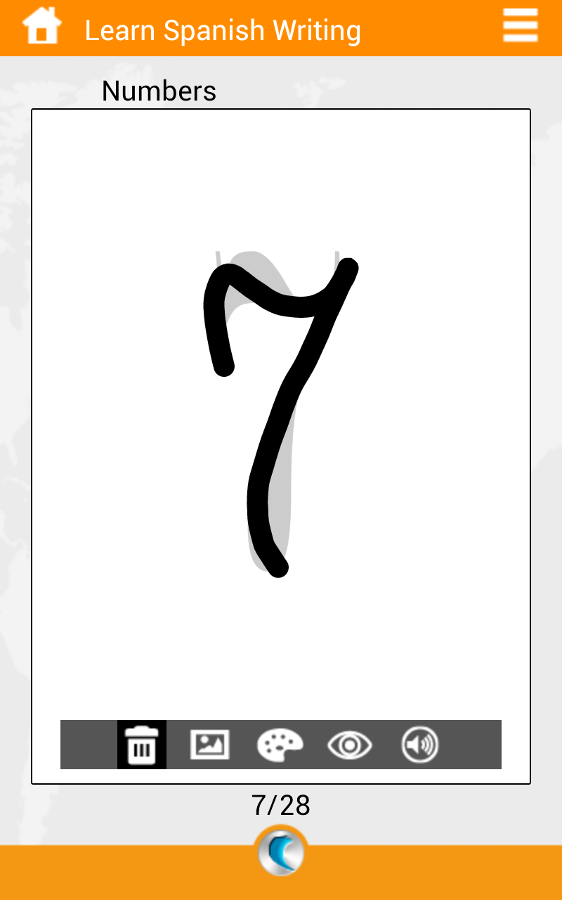 Learn Spanish Writing Screen 3