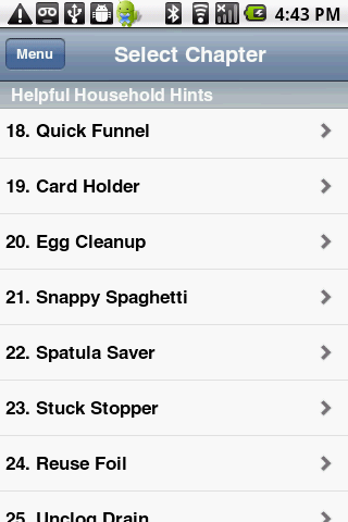 Helpful Household Hints Screen 2