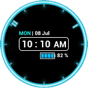 Neon Clock Widget [Free] mobile app icon