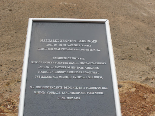 Margaret Bennett Barringer Memorial Plaque 