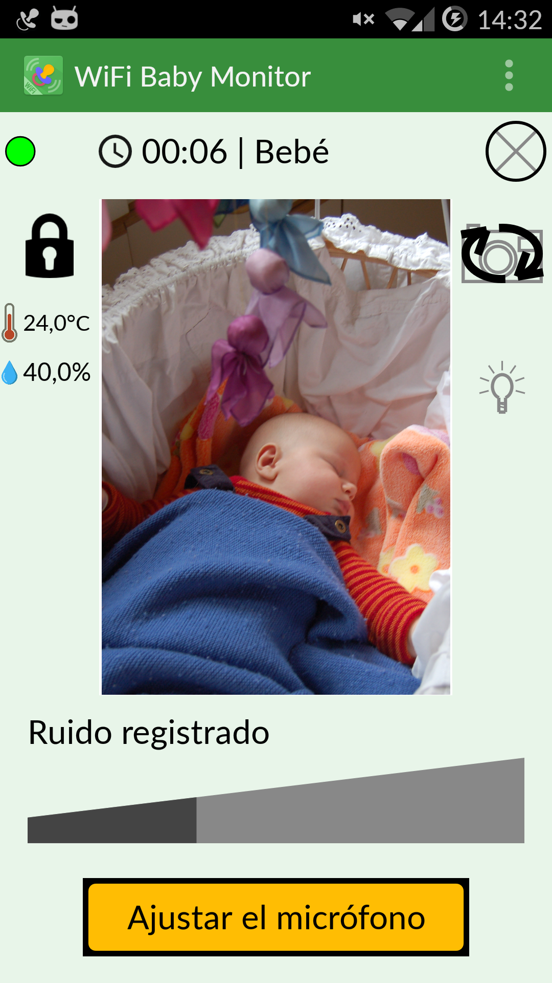Android application WiFi Baby Monitor (PRO) screenshort