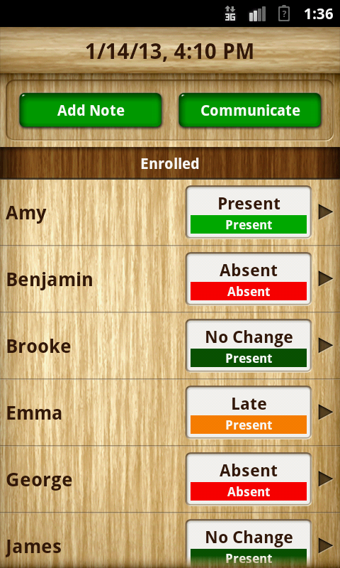 Easy Attendance Screen 2