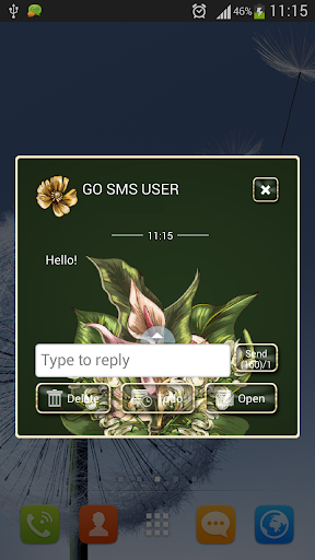 GO SMS Elegant Flowers