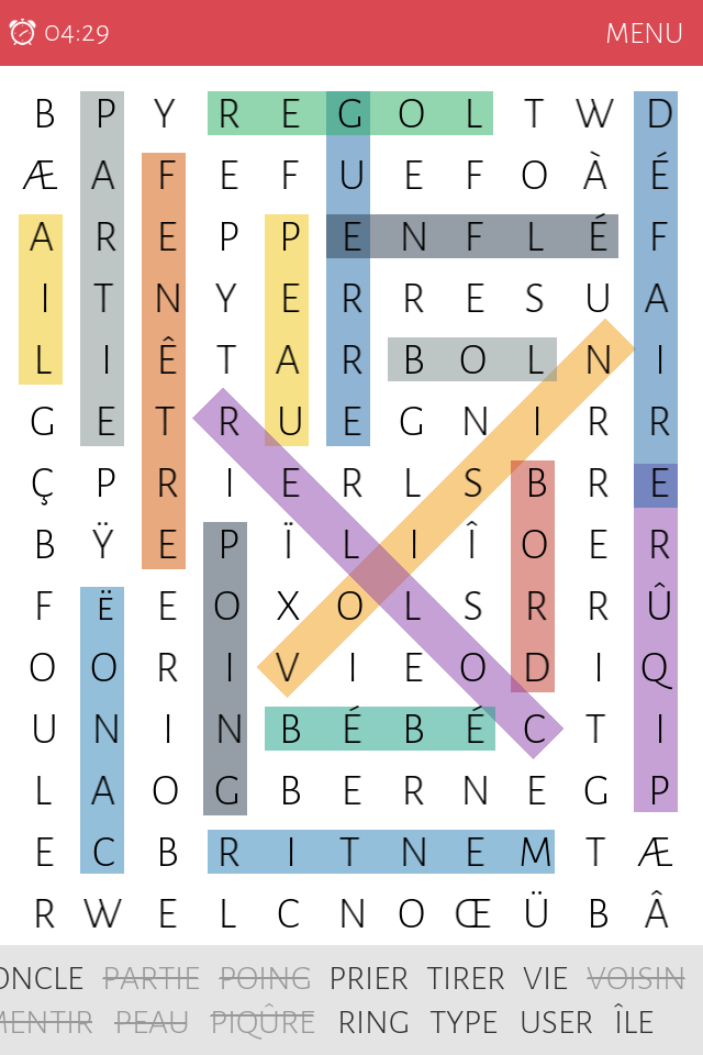 Android application Word Search screenshort