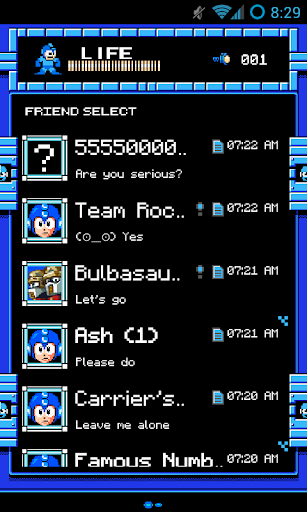 GOSMS Megatheme 8bit ロックマン