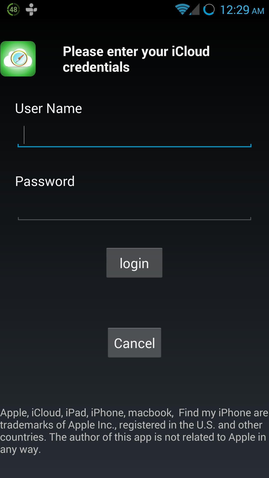 Android application Find iDevices - Find my iPhone screenshort