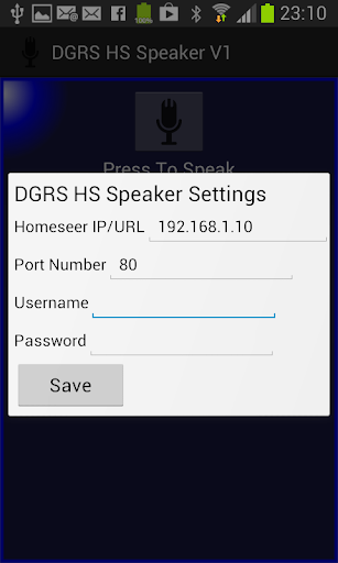 DG Homeseer Speaker Client