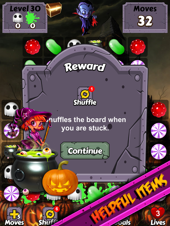 Halloween Candy Mania Games - tasty moves & treats 