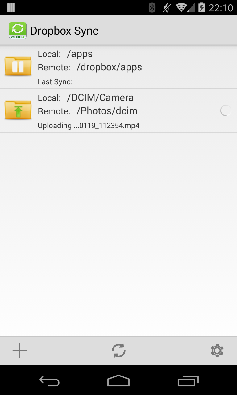 FolderSync Pro - Back&amp;Restore Screen 1