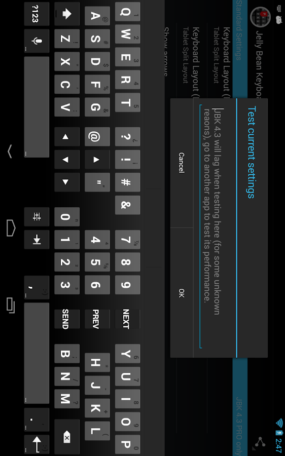Jelly Bean Keyboard 4.3 PRO - screenshot