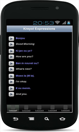 App Kreyòl: Expressions