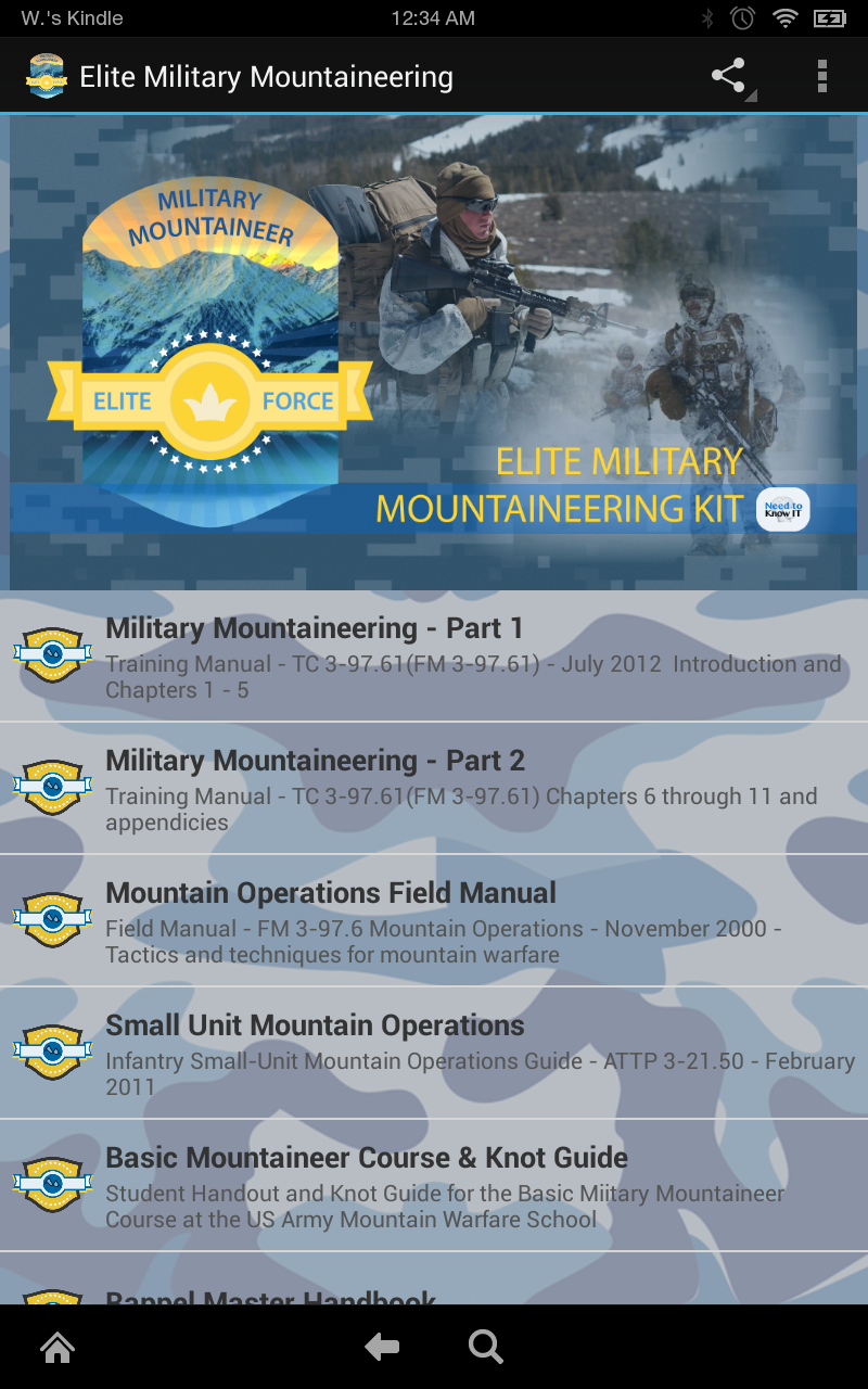 Elite Military Mountaineer Screen 1