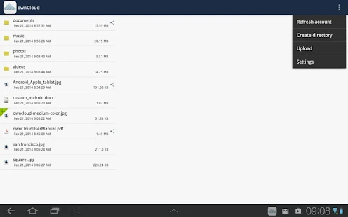 ownCloud - screenshot thumbnail