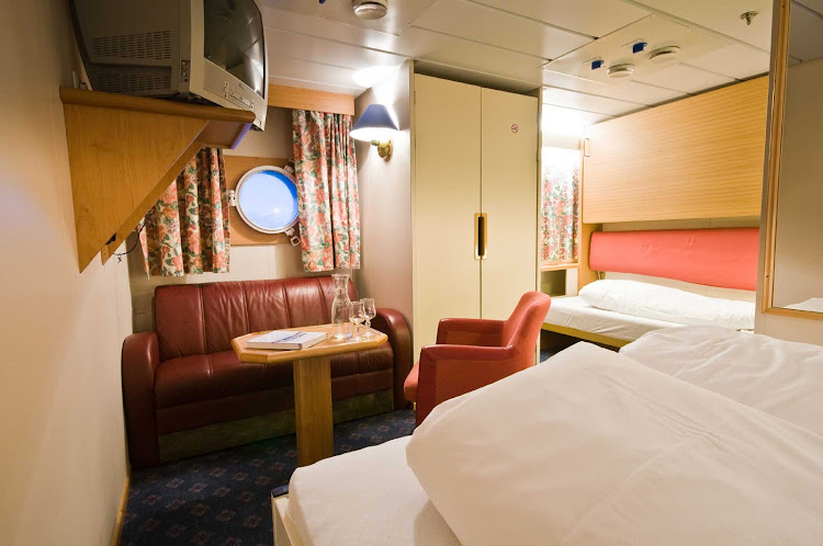 A cabin aboard Hurtigruten's Vesteralen. With Hurtigruten expeditions, it's mostly about the destinations.